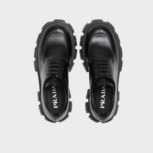 PRADA
Brushed Leather Monolith Loafers with Laces - Picture 3 of 8